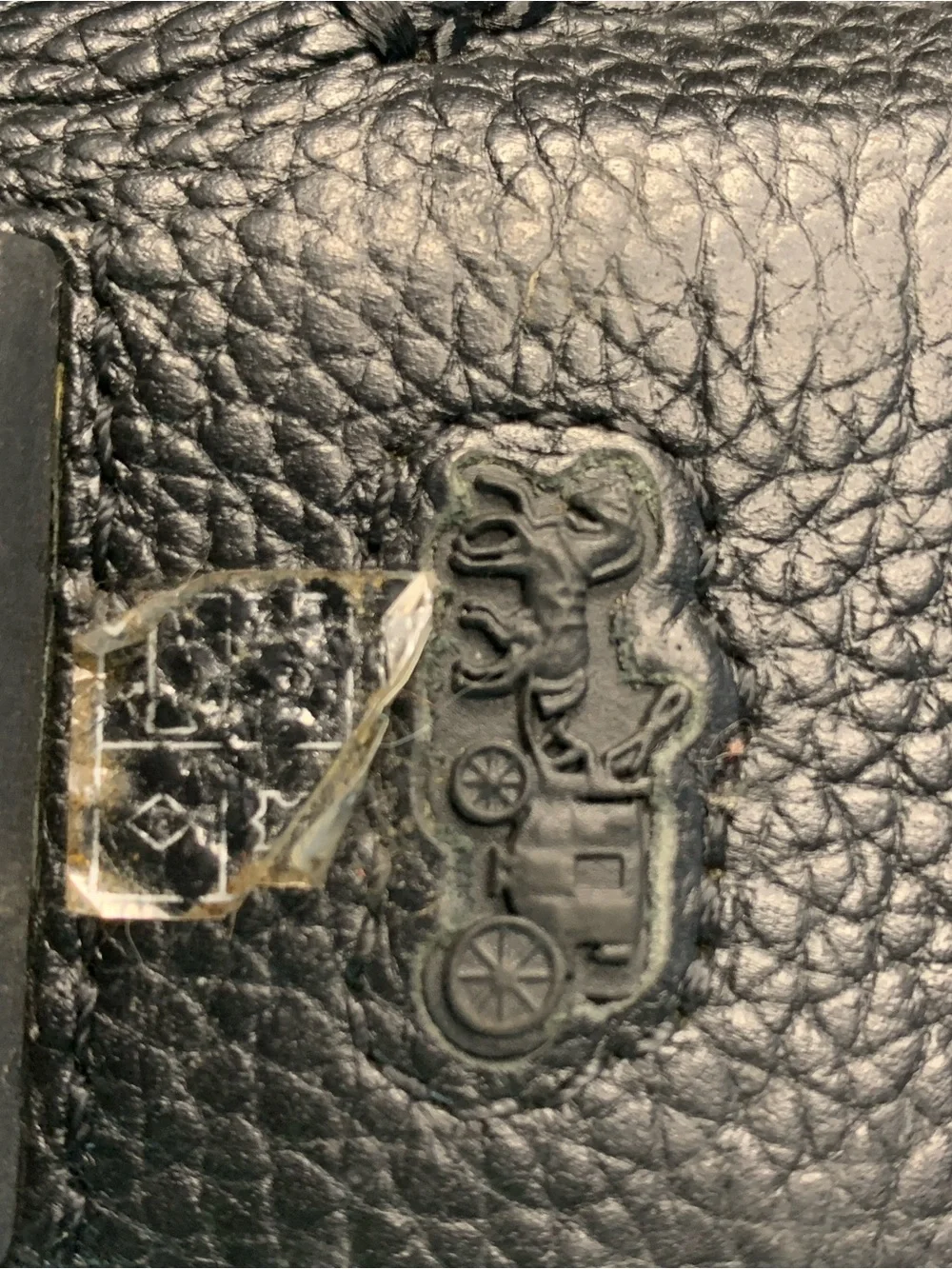 Coach Black Pebbled Leather Driving Loafer with Gold Bit